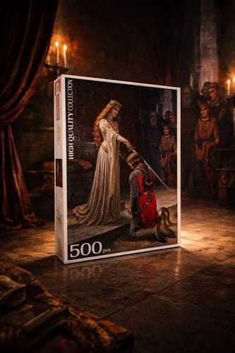 پازل 500 قطعه کینگ (طرح ملکه و شوالیه)