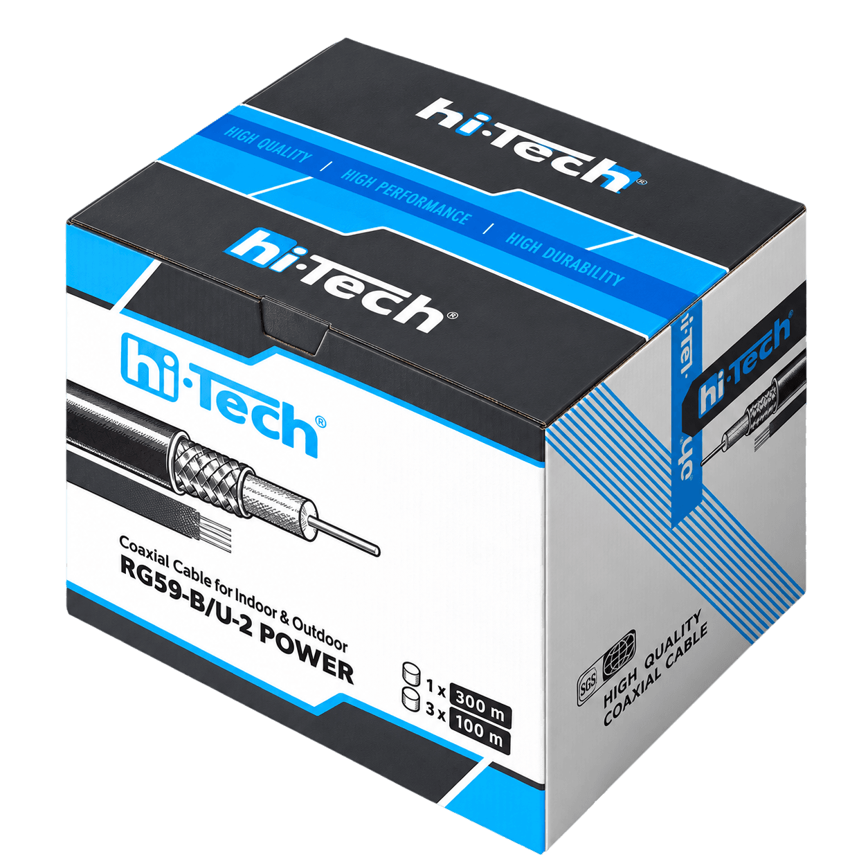 کابل ترکیبی دوربین مداربسته Hi-Tech مدل HC 700 P حلقه 300 متری