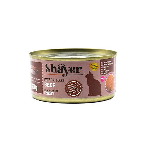 کنسرو گربه شایر مدل گوشت Shayer Pate With Beef
