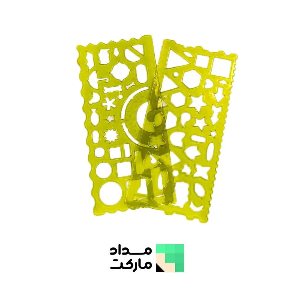 شابلون دوقلو خط کش و نقاله دار