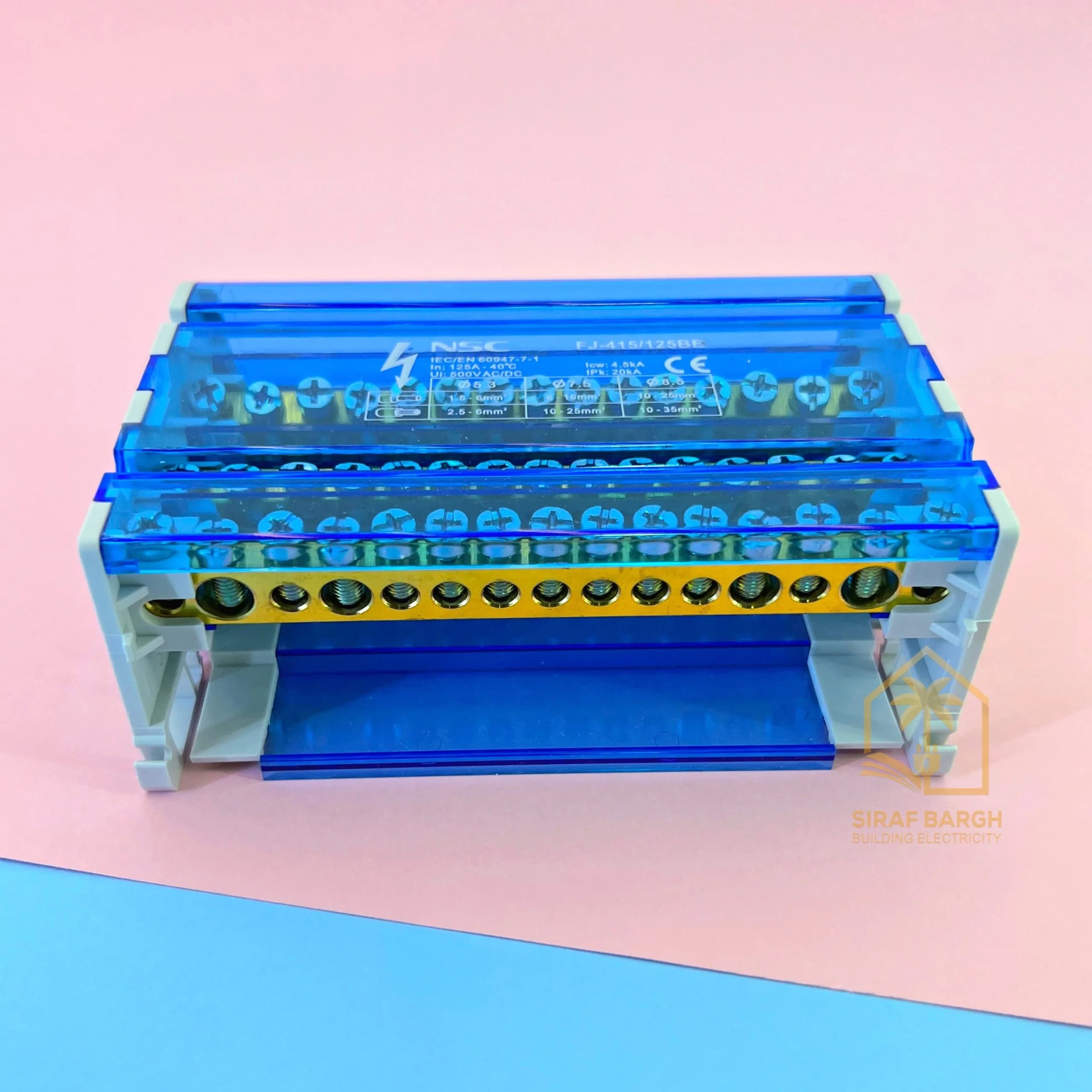ترمینال توزیع چهار پل 125 آمپر NSC کد FJ415/125 BE — تصویر ۲