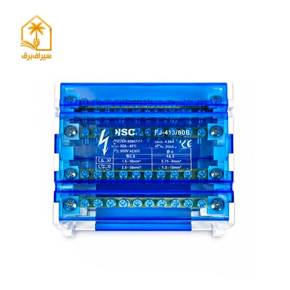 ترمینال توزیع چهار پل 80 آمپر NSC کد FJ418-80B — تصویر ۴
