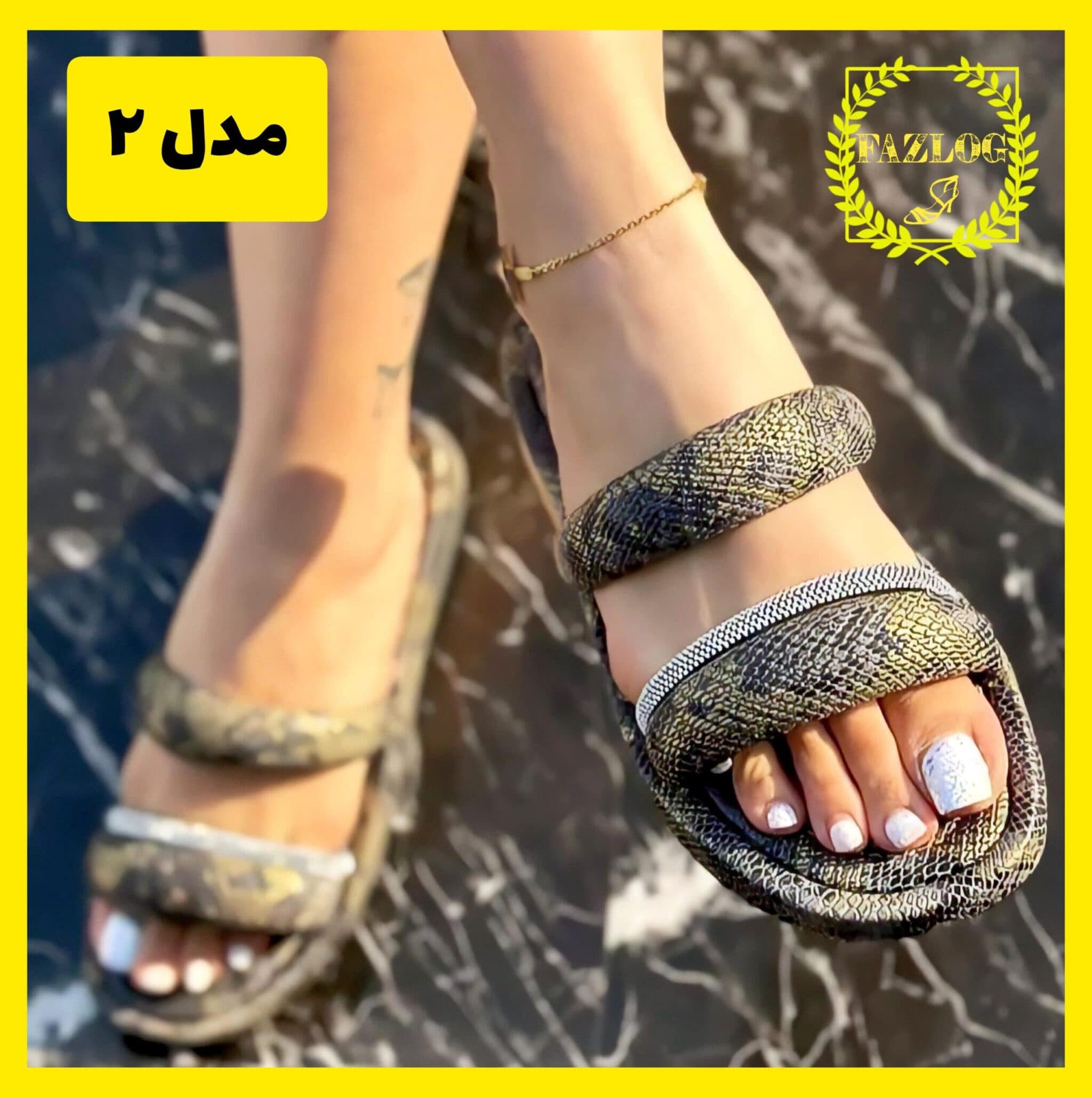 صندل دمپایی مجلسی و روفرشی زنانه رستا — تصویر ۴