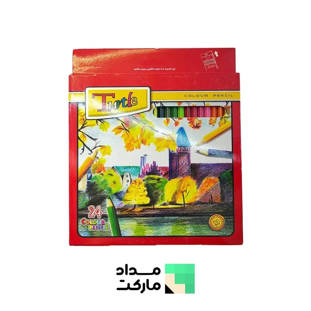 مداد رنگی لاکپشت 24 تایی مقوایی — تصویر ۲