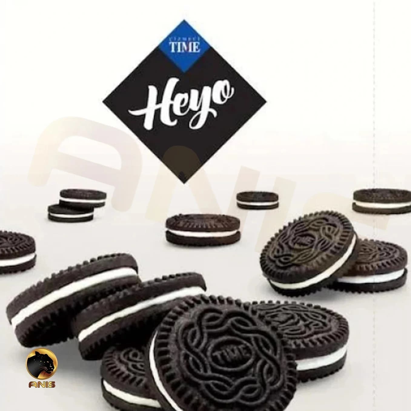 بیسکویت کاکائویی تایم heyo با کرم وانیلی 100 گرم — تصویر ۵