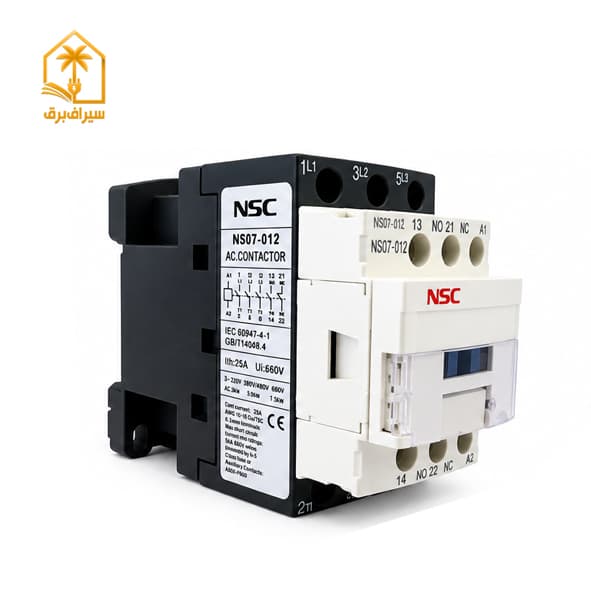 کنتاکتور 12 آمپر 220 ولت برند NSC مدل NS07-012