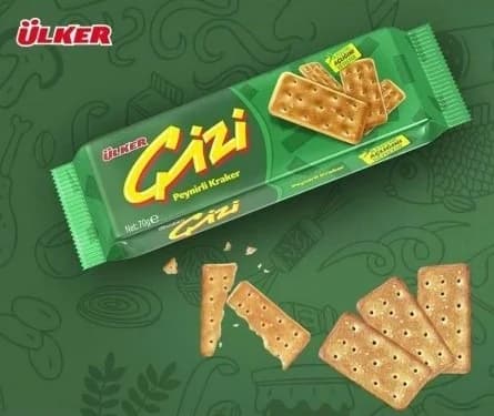 بیسکویت کراکر پنیری اولکر چيزی olker وزن 70 گرم — تصویر ۳