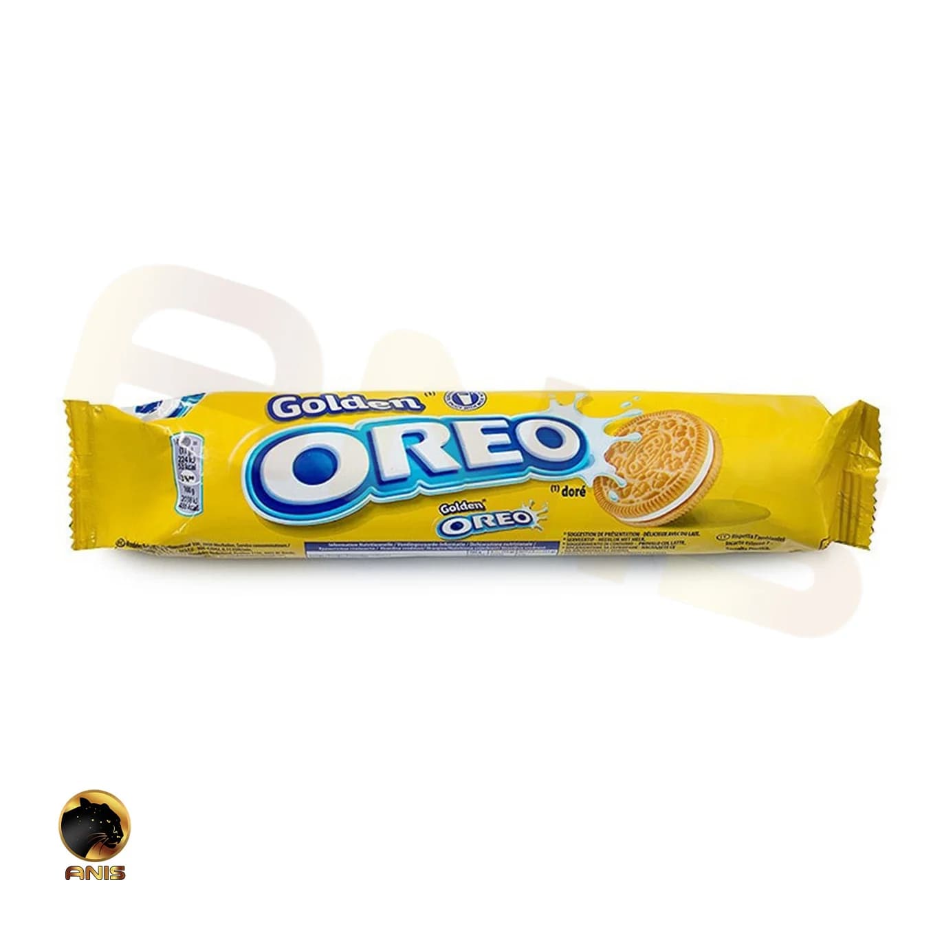 بیسکویت کرمدار golden اورئو اروپا با طعم وانیل 154 گرم