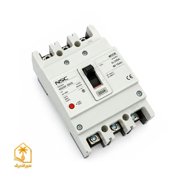 کلید اتوماتیک MCCB فیکس 200 آمپر سه پل برند NSC مدل NS05F-250S — تصویر ۵