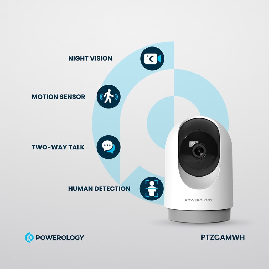 دوربین مداربسته پاورولوژی مدل PTZCAMWH کیفیت ۳ مگاپیکسل با دید در شب — تصویر ۲