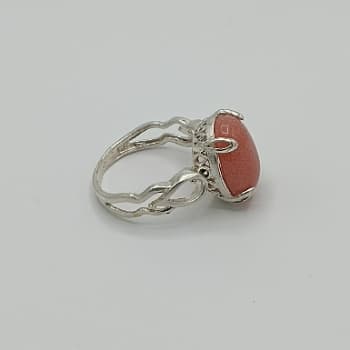 انگشتر نقره زنانه گوهر شب چراغ کد 848 — تصویر ۵