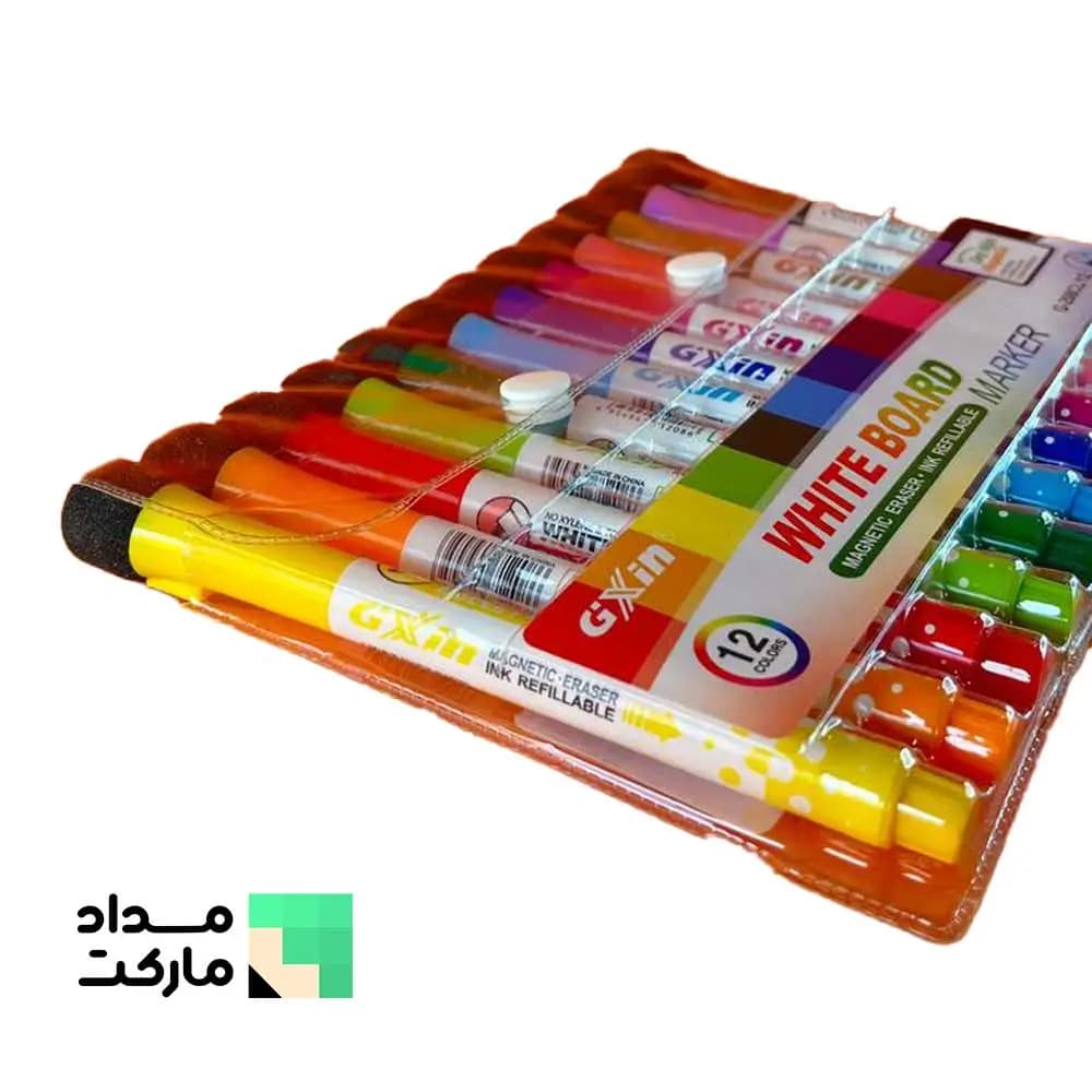 ماژیک وایت برد رنگی مگنتی پاکن دار — تصویر ۴