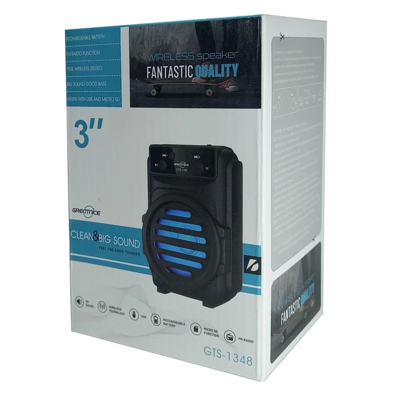 اسپیکر بلوتوثی قابل حمل گریت نایس مدل GTS-1348 کدm22596 — تصویر ۴