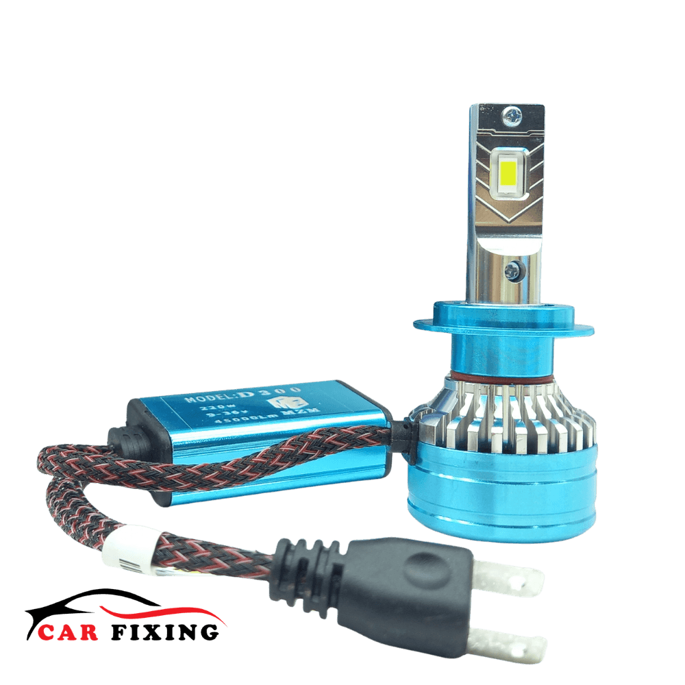 هدلایت MZM D300 پایه H7 سفید یخی | چیپ CSP | توان 220 وات
