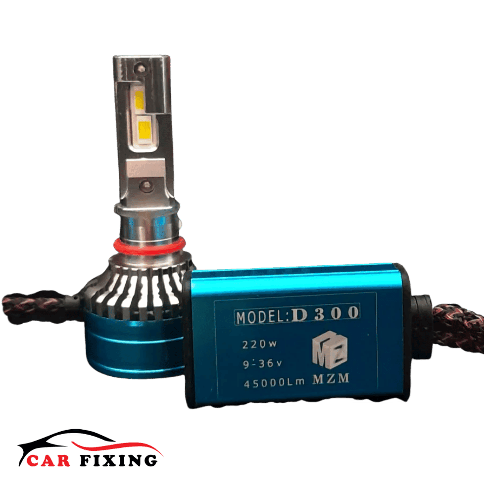 هدلایت MZM D300 پایه H4 سفید یخی | چیپ CSP | توان 220 وات