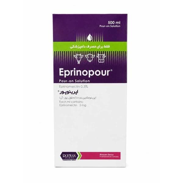 محلول ضد انگل اپرینویپور ۵۰۰ میلیلیتری رویان دارو (Eprinopour)