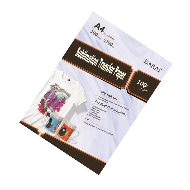 کاغذ سابلیمیشن بارات مدل 100G سایز A4 بسته 100 عددی کدm22576