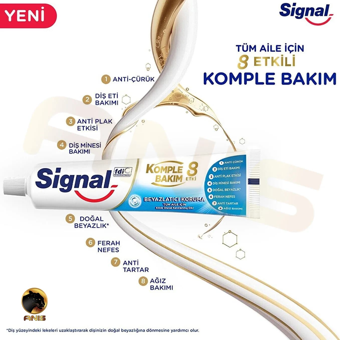 خمیر دندان Komple Bakim 8 Etki سیگنال 8 کاره 75 میل — تصویر ۵
