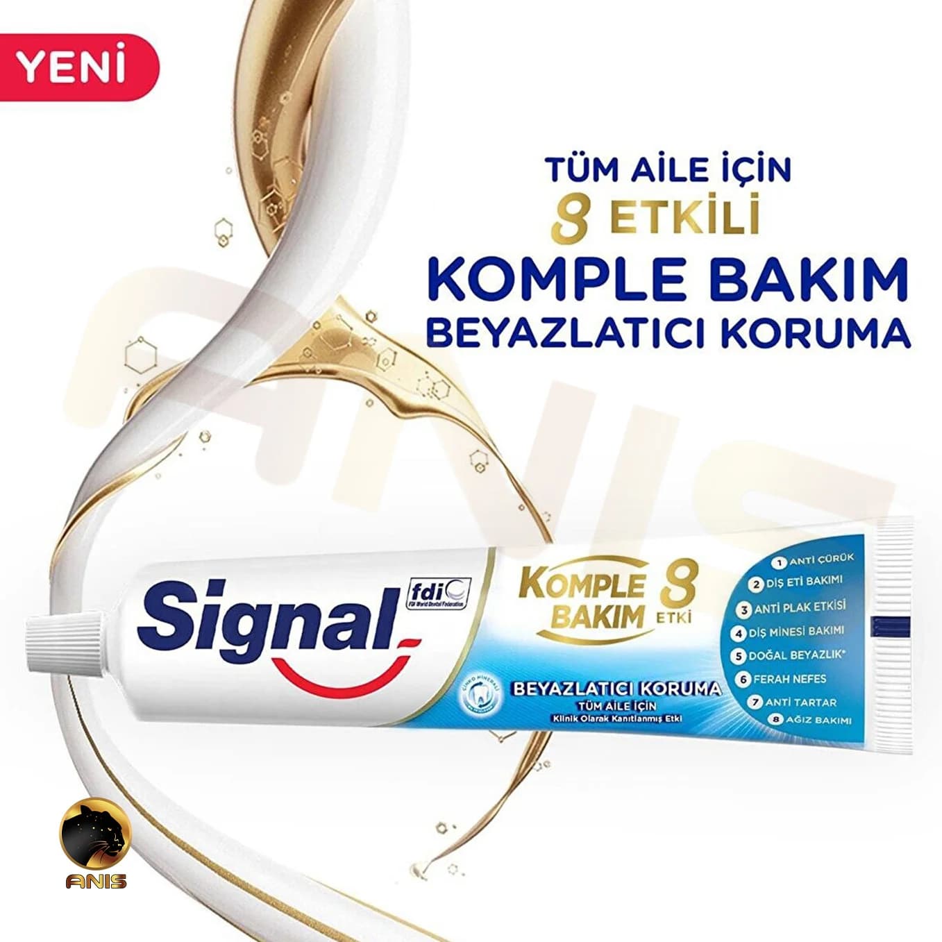 خمیر دندان Komple Bakim 8 Etki سیگنال 8 کاره 75 میل — تصویر ۶