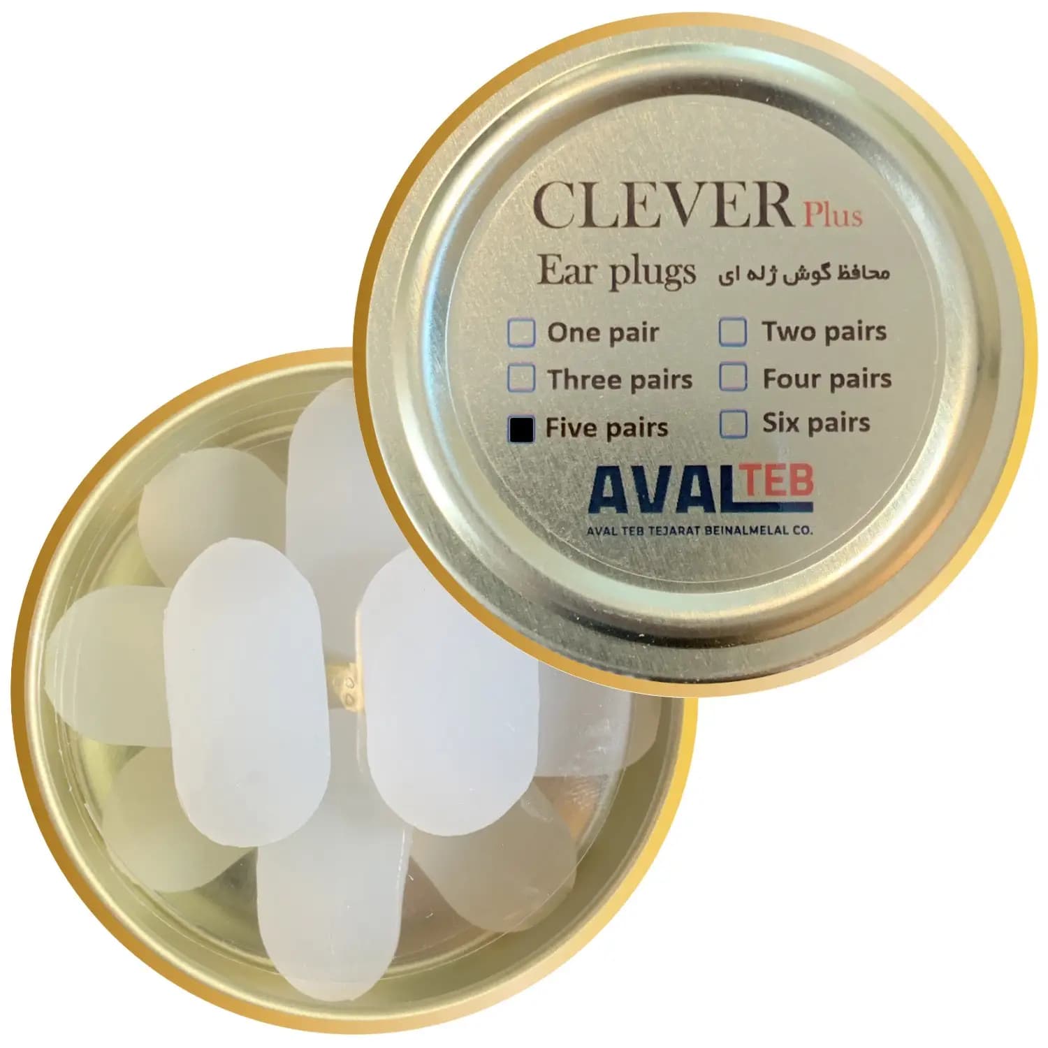 محافظ گوش ژله ای پنج جفت CLEVER plus