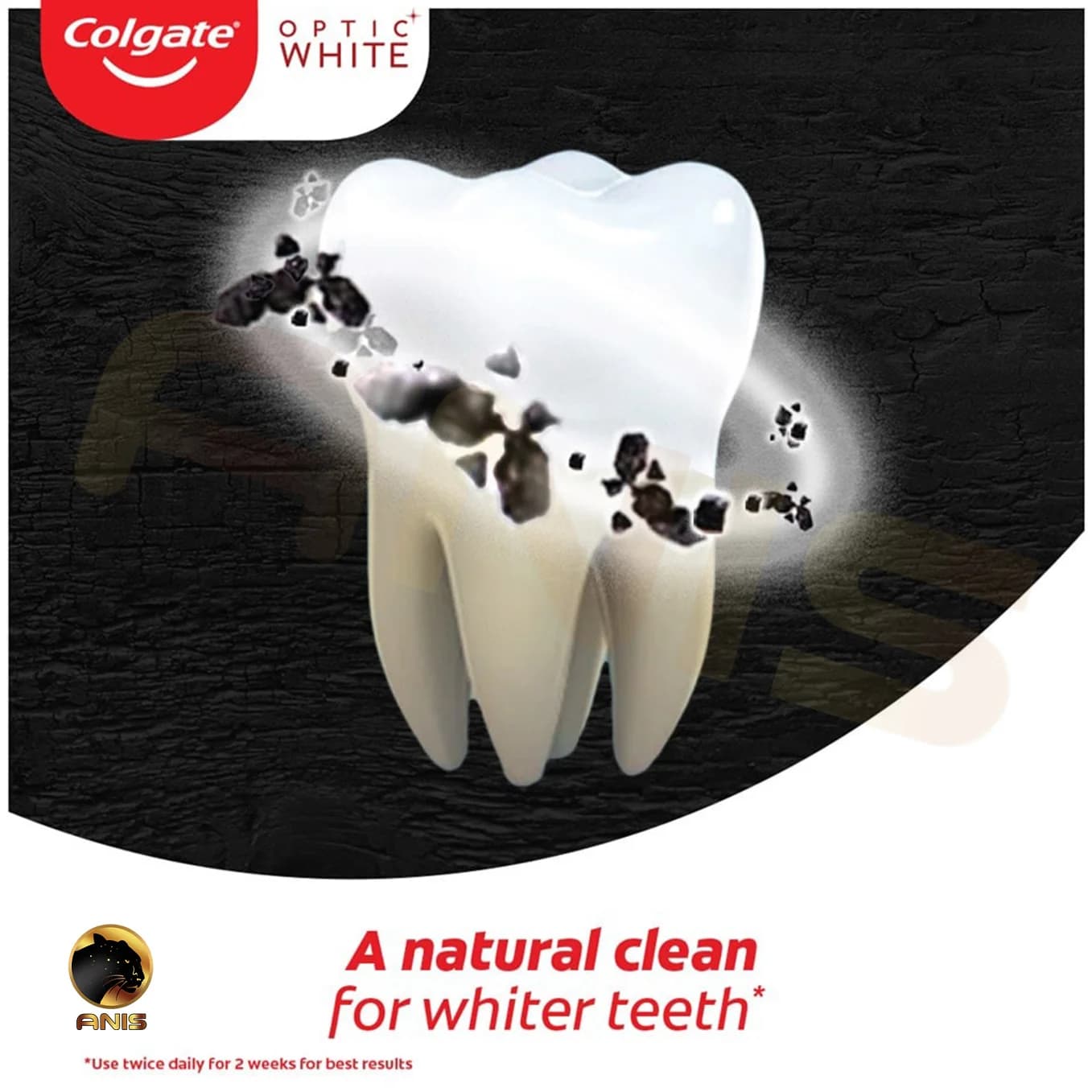 خمیر دندان Optic White charcoal کلگیت 50 میل — تصویر ۲