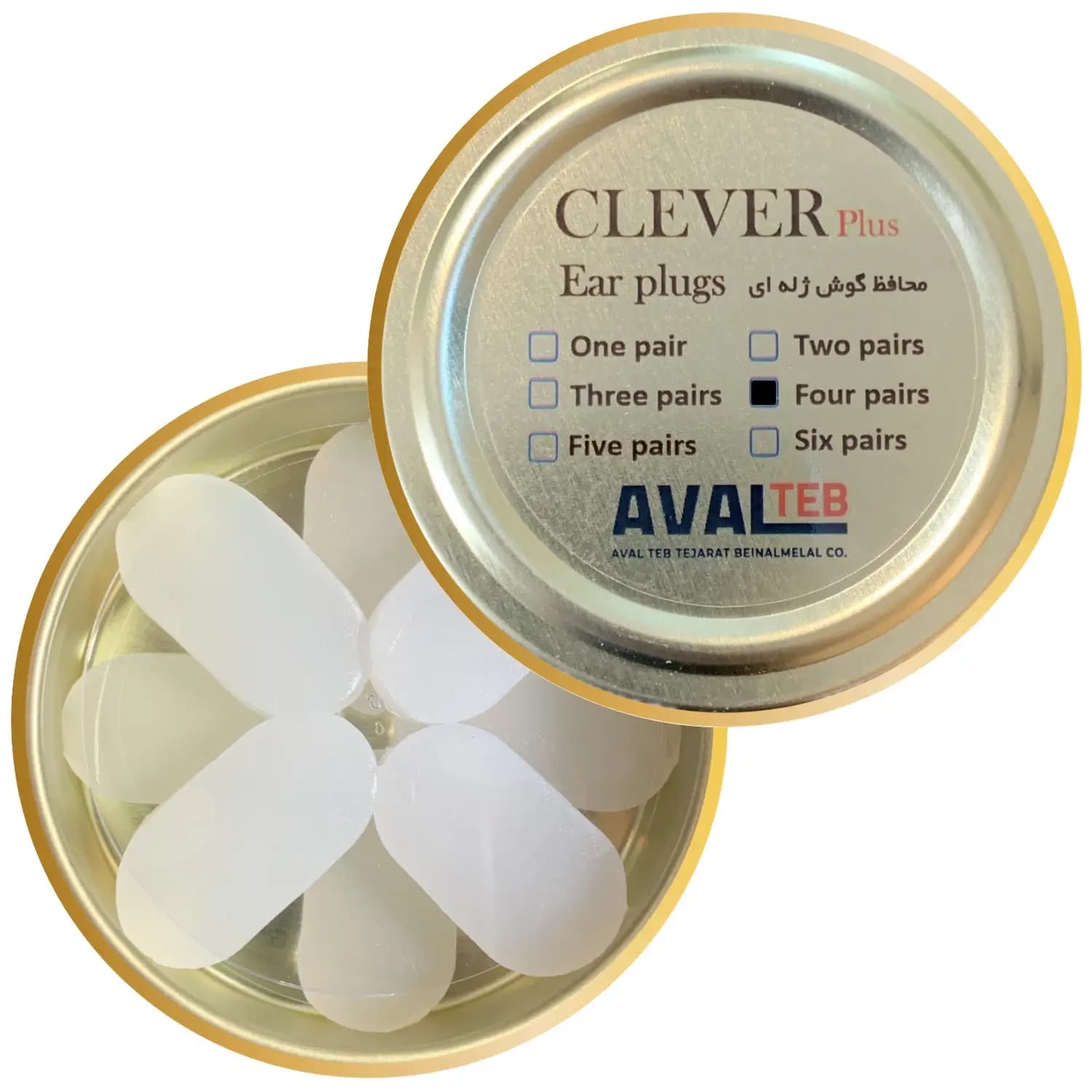محافظ گوش ژله ای چهار جفت CLEVER plus