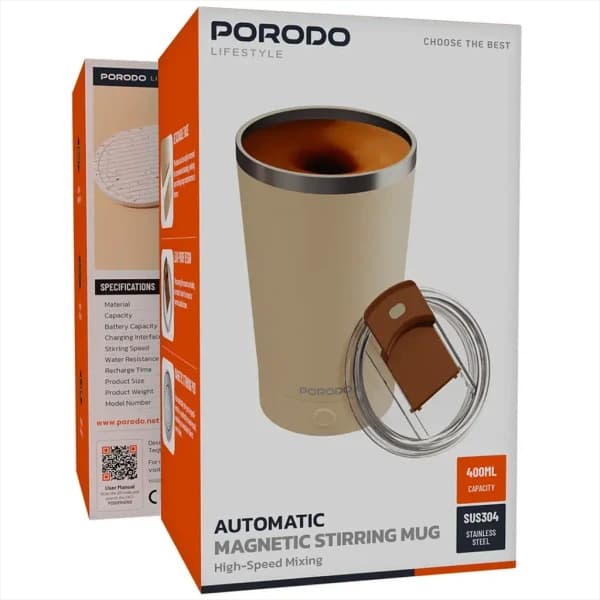 ماگ همزن دار اتوماتیک مغناطیسی PORODO مدلPorodo Lifestyle Automatic Magnetic — تصویر ۳