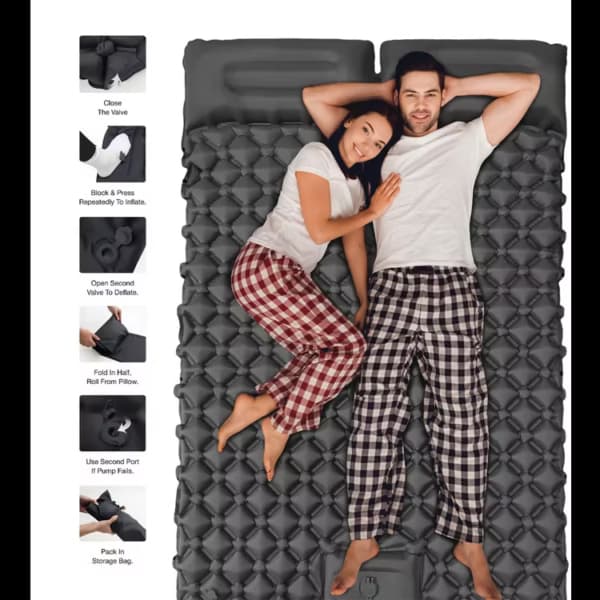 تشک بادی دو نفره گرین لاین مدل Double Air Bed Inflatable Air Mattress — تصویر ۸