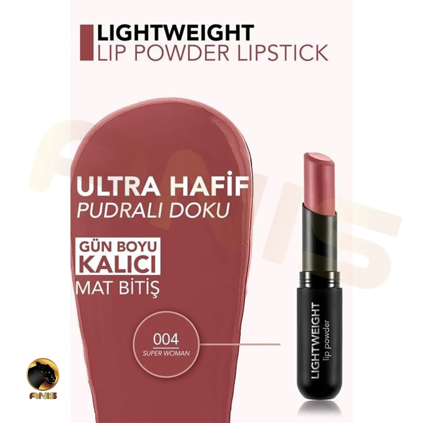 رژ لب 004 Super Women فلورمار LIghtweight lip powder حجم 3 گرم — تصویر ۳