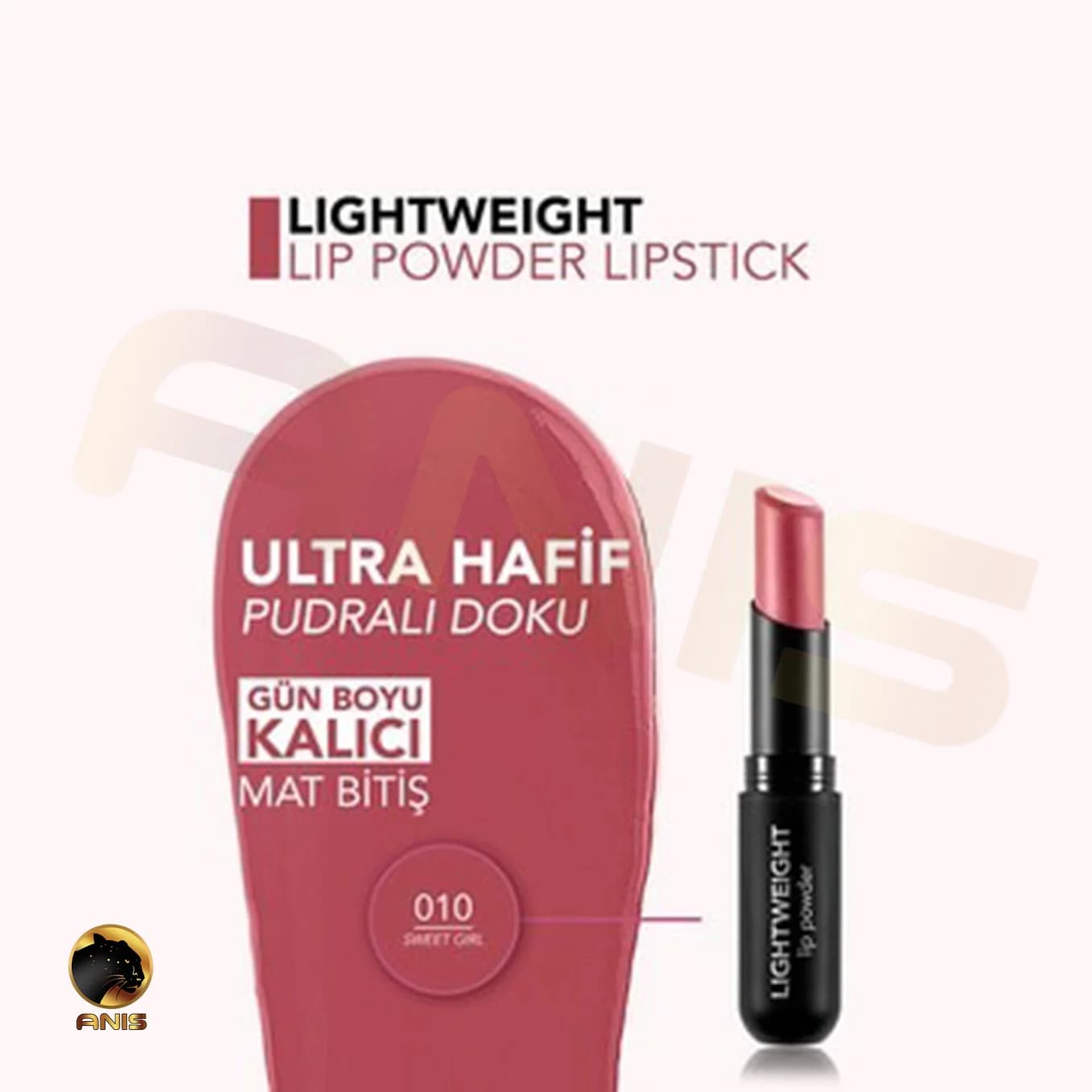 رژ لب 010 Sweet Girl فلورمار LIghtweight lip powder حجم 3 گرم — تصویر ۲