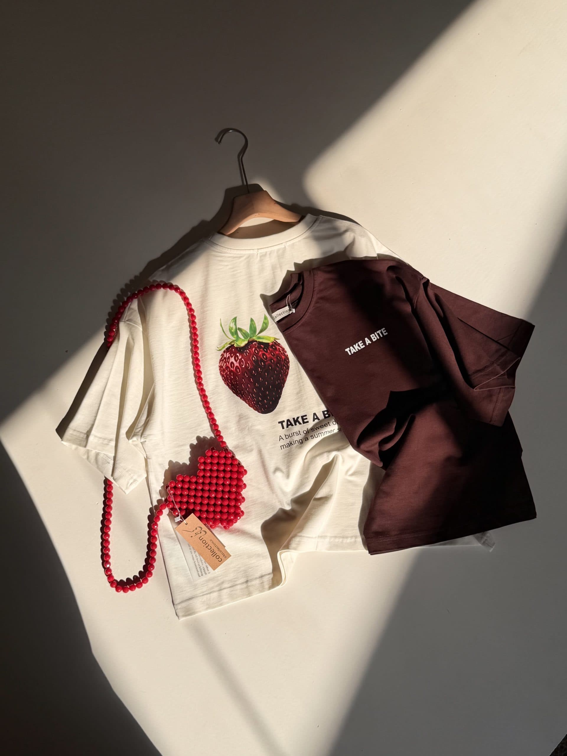 تیشرت پنبه ماکان توت فرنگی🍓 — تصویر ۵