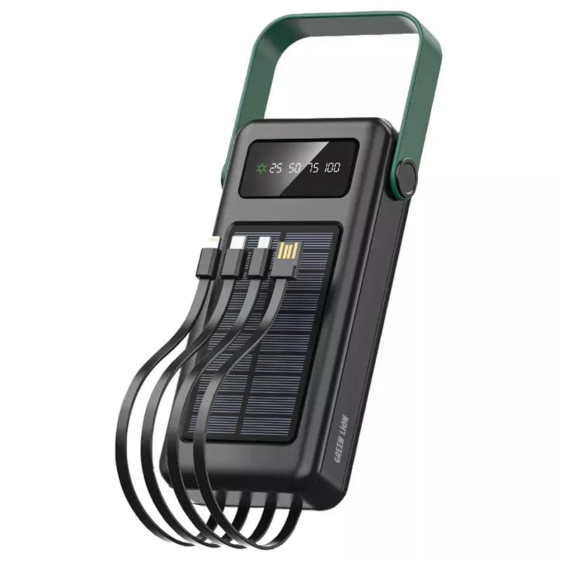 پاوربانک خورشیدی گرین لاین Green Lion GNSLRPB30KBK Solar Max 30000mAh Powerbank