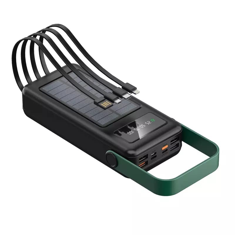 پاوربانک خورشیدی گرین لاین Green Lion GNSLRPB30KBK Solar Max 30000mAh Powerbank — تصویر ۳