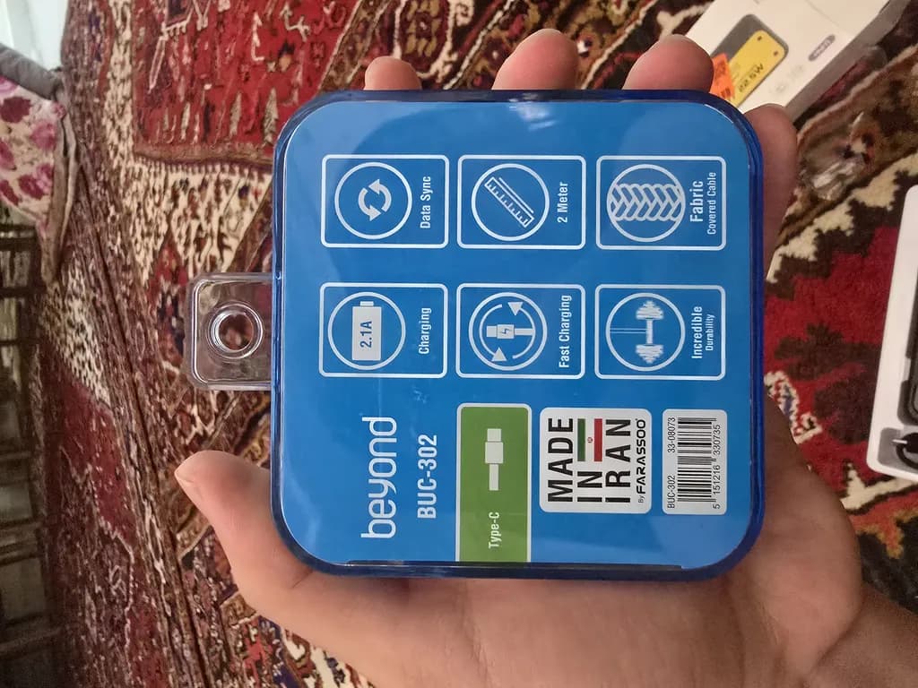 کابل تبدیل USB به USB-C بیاند مدل BUC-302 FAST CHARGE طول 2 متر کدm22332 — تصویر ۲