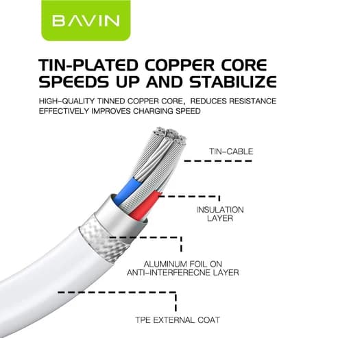 کابل شارژ Type-C برند BAVIN مدل CB-152 — تصویر ۷