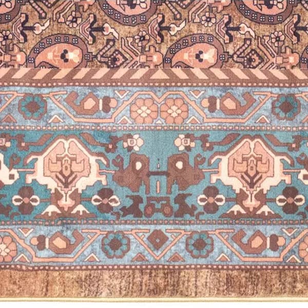 فرش ماشینی سنتی طرح 25CS0160 نسکافه ای 1000 شانه - Paeez — تصویر ۲