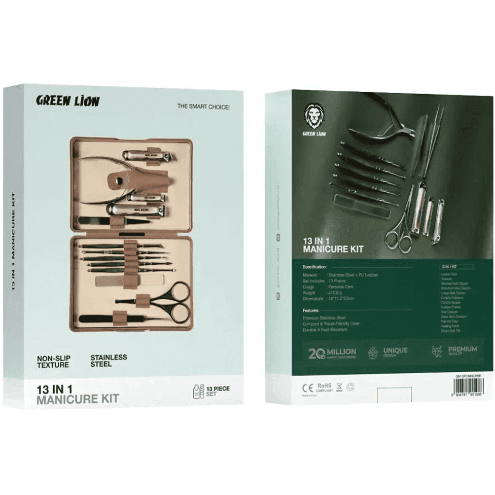 کیت مانیکور 13 کاره گرین لاین Green Lion 13 in 1 Manicure Kit — تصویر ۲