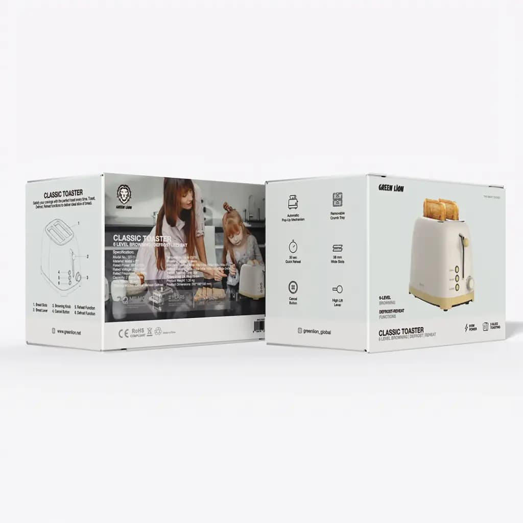 توستر گرین لاین مدل Classic Toaster GNCLTOSTRBG
