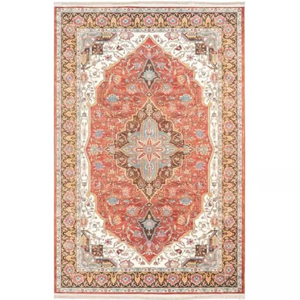 فرش ماشینی سنتی طرح 100354 لاکی 1000 شانه - Paeez