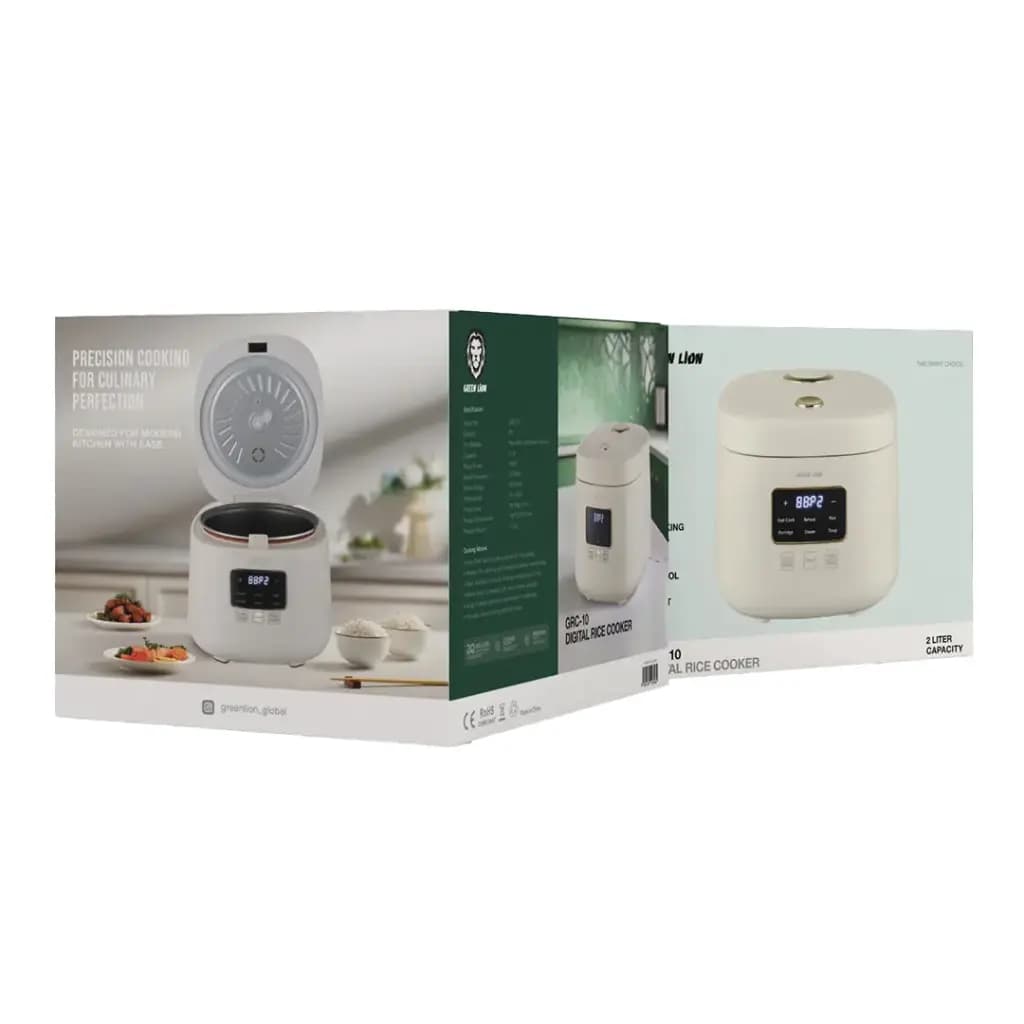 پلوپز دیجیتال 2لیتری گرین Green Lion GRC-10 Digital Rice Cooker 2L — تصویر ۲