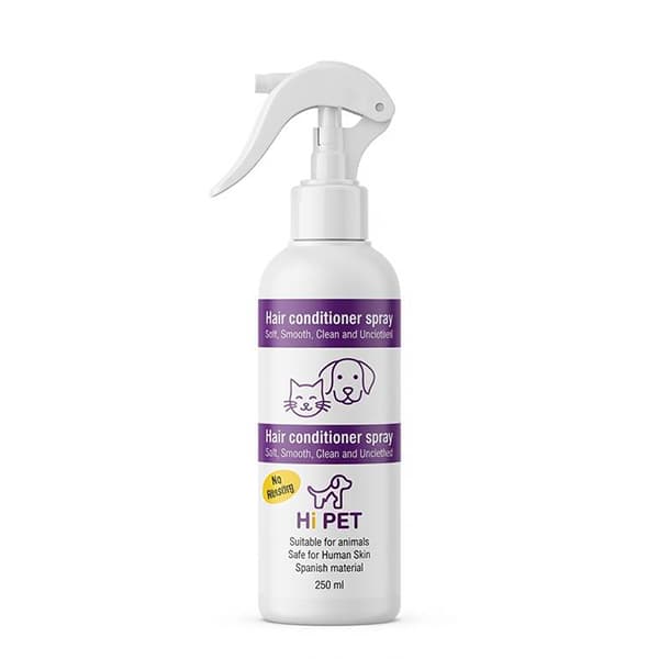 اسپری نرم کننده و گره باز کن موی حیوانات Hi PET – حجم 250 میلی‌لیتر