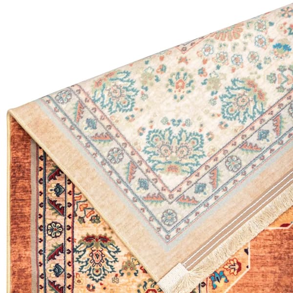 فرش ماشینی سنتی طرح 25CS0170 عنابی 1000 شانه - Paeez — تصویر ۲