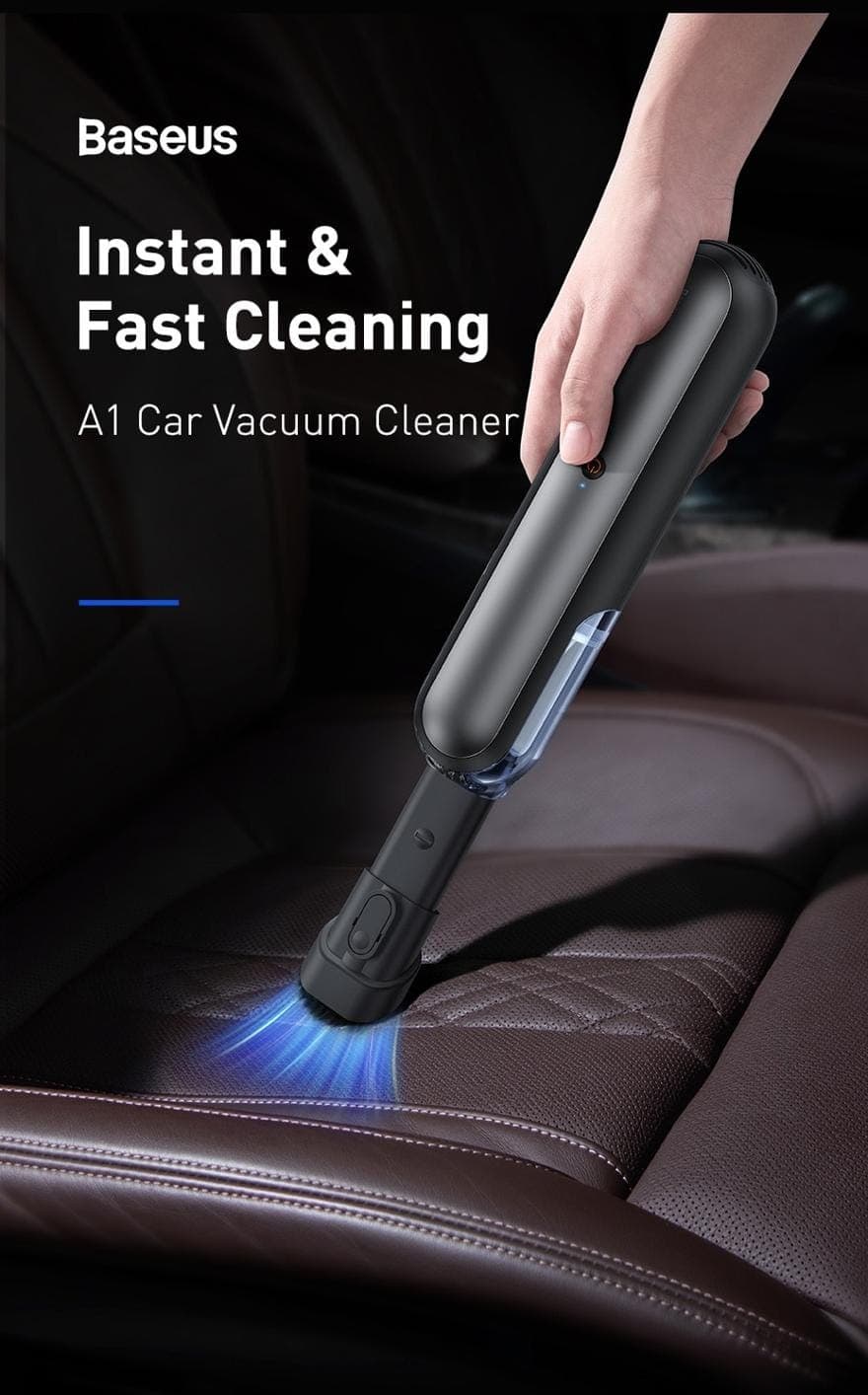 جارو شارژی قابل حمل مدل Baseus Vacuum Cleaner A1 – A0Pro — تصویر ۷