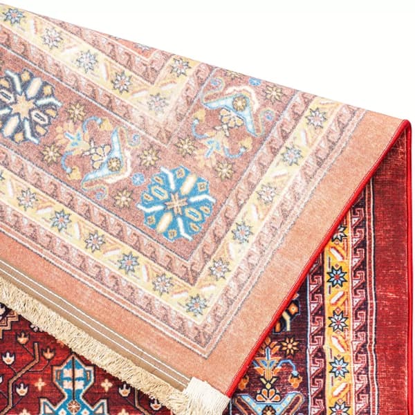 فرش ماشینی سنتی طرح 25CS0190 عنابی 1000 شانه - Paeez — تصویر ۳