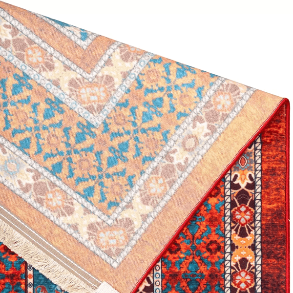 فرش ماشینی سنتی طرح 25CS0250 عنابی 1000 شانه - Paeez — تصویر ۲