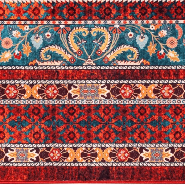 فرش ماشینی سنتی طرح 25CS0250 عنابی 1000 شانه - Paeez — تصویر ۴