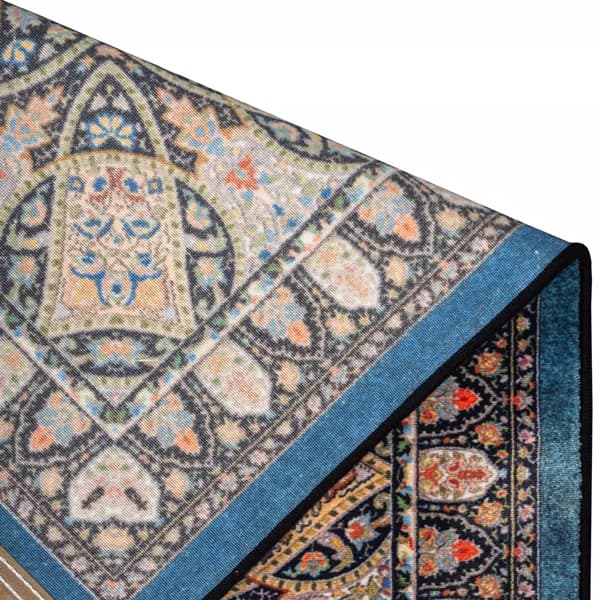 فرش ماشینی سنتی طرح 900405 سبز 1000 شانه - Paeez — تصویر ۳