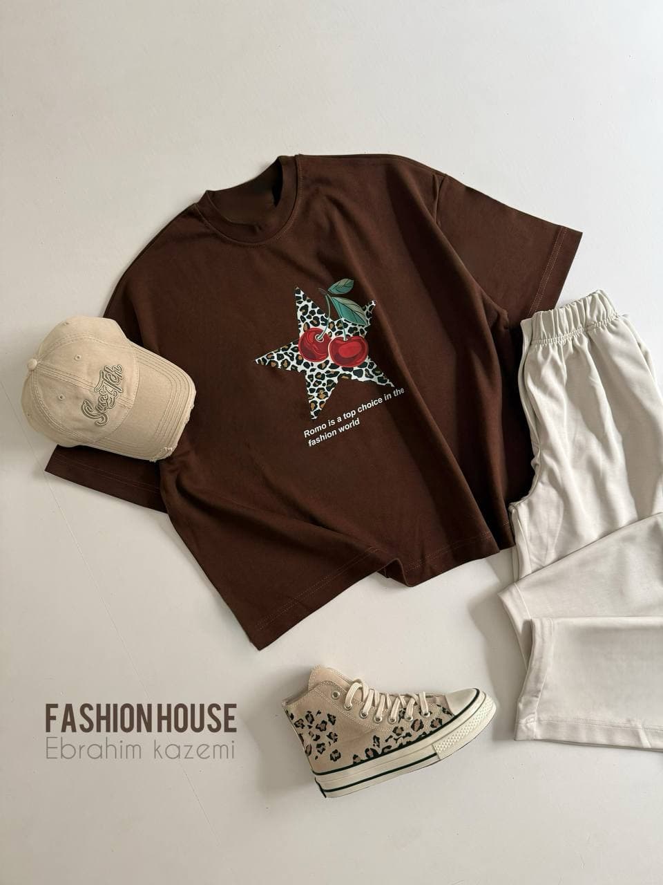 تیشرت باکسی cherry🍒