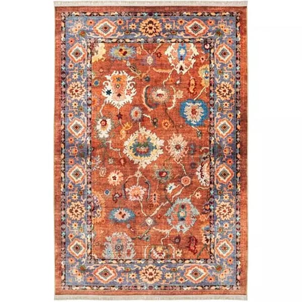 فرش ماشینی سنتی طرح 901404 تمام رنگ 1000 شانه - Paeez