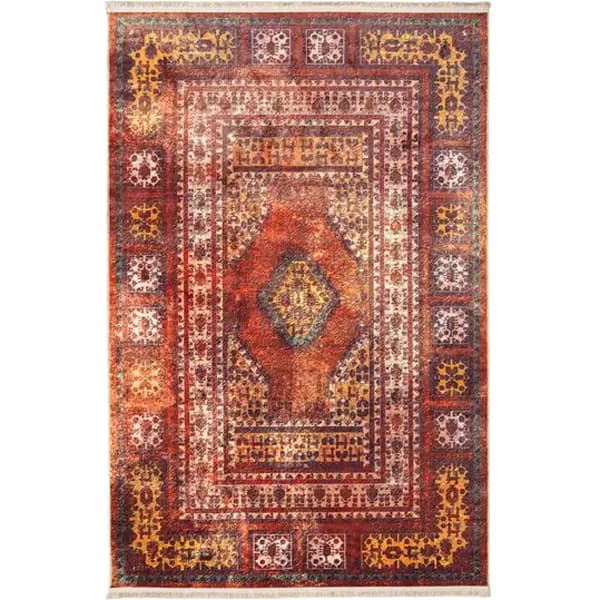 فرش ماشینی سنتی طرح 901400 تمام رنگ 1000 شانه - Paeez